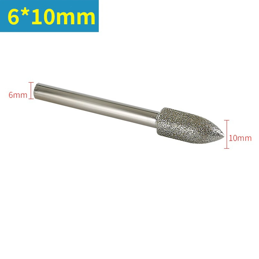 ขัดหัวไม่มีเพชรเจาะสําหรับหินบดหินอ่อน 6 8 10 12 14 มม.แกะสลักElectroplating