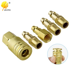 エアホース用クイックカプラーセット、ソリッドエアホースプラグピン、ロータリーラインエンドコネクタ、空気圧部品、1,4