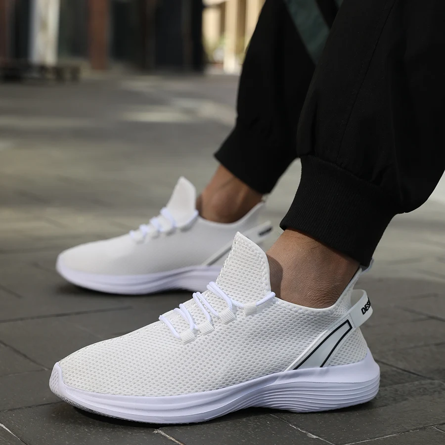 

MAEDEF Men's Sneakers Men Sports Shoes Lightweight Comfortable White Casual Shoe Tennis Shoes for Men Lace Up Men Running Shoes