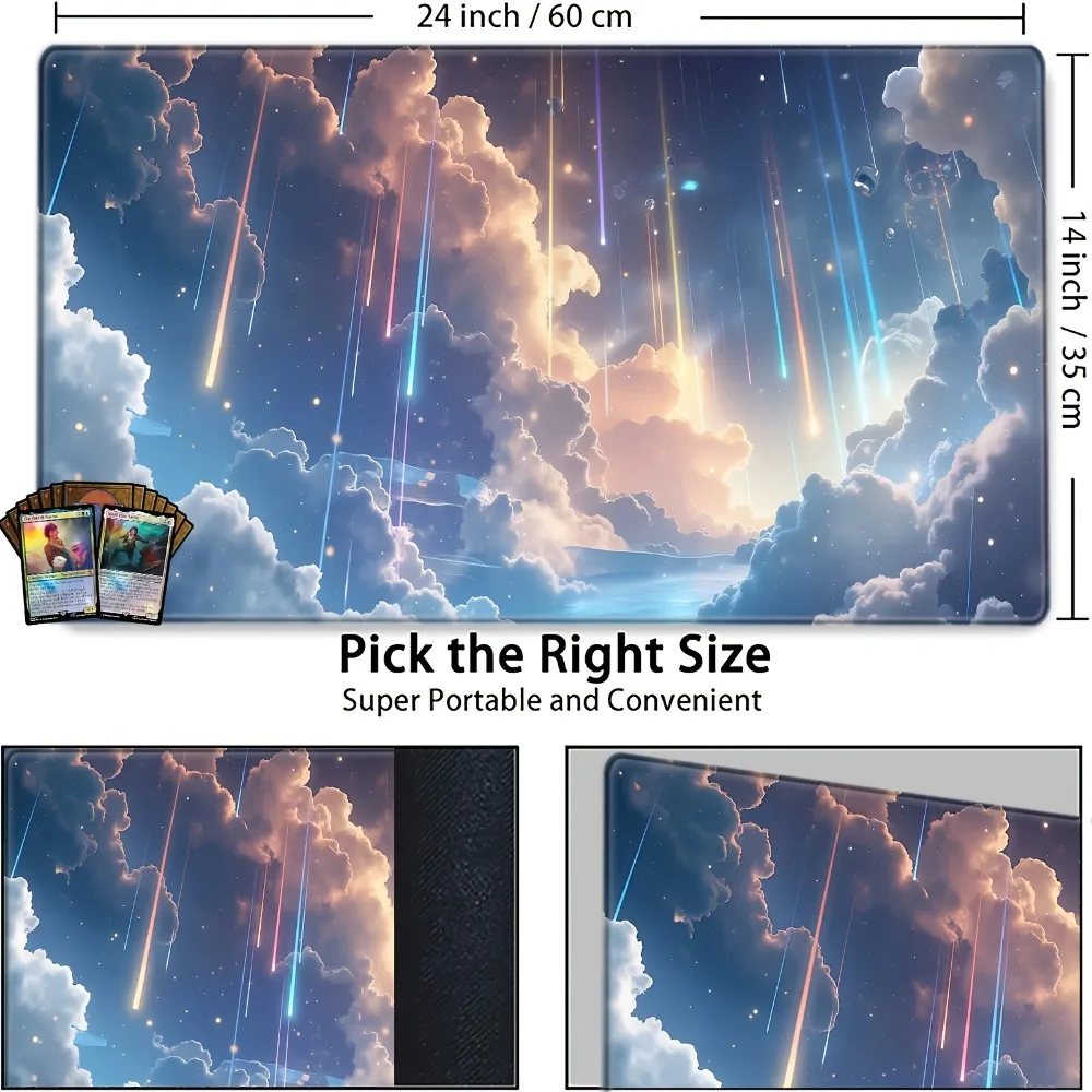 Dreamy starry sky shooting star pattern, compatible with TCG/CCG/RPG, suitable for gatherings, durable, it is an excellent gift