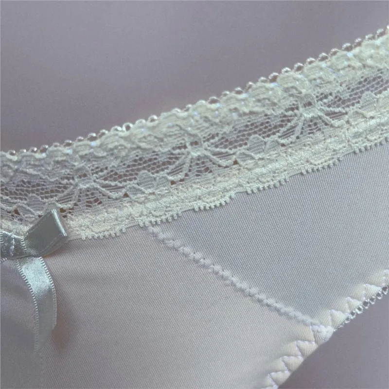 Man's Yellow White Lace Cute Sweet Panties BF Gifts Private Party view 4