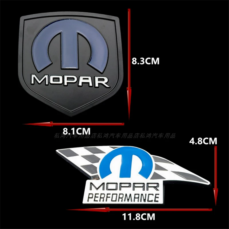 3D Metal Mopar Performance Car Emblem Decal Sticker Car Styling For Dodge Ram Charger JEEP Chrysler Cherokee Car Accessories