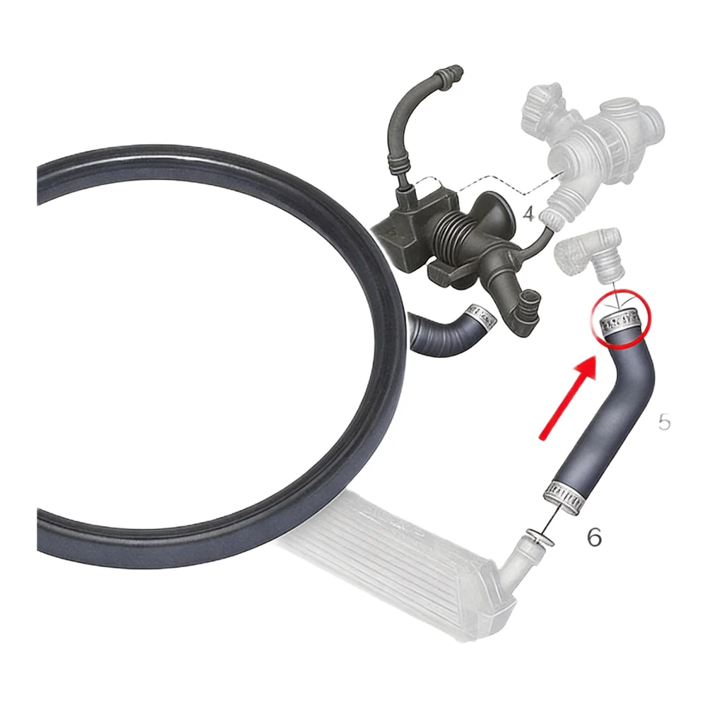 Air Intake Seal Turbo Boost Pipe Turbocharger System Repair Factory Specification Fit Plastic Material For BMW X5 F15