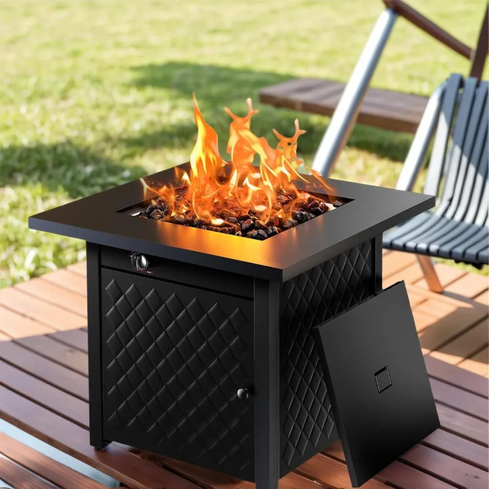 

Propane Fire Pit, CSA Certified, 60,000 BTU Auto-Ignition Gas Fire Pit Table, Stainless Steel Burner