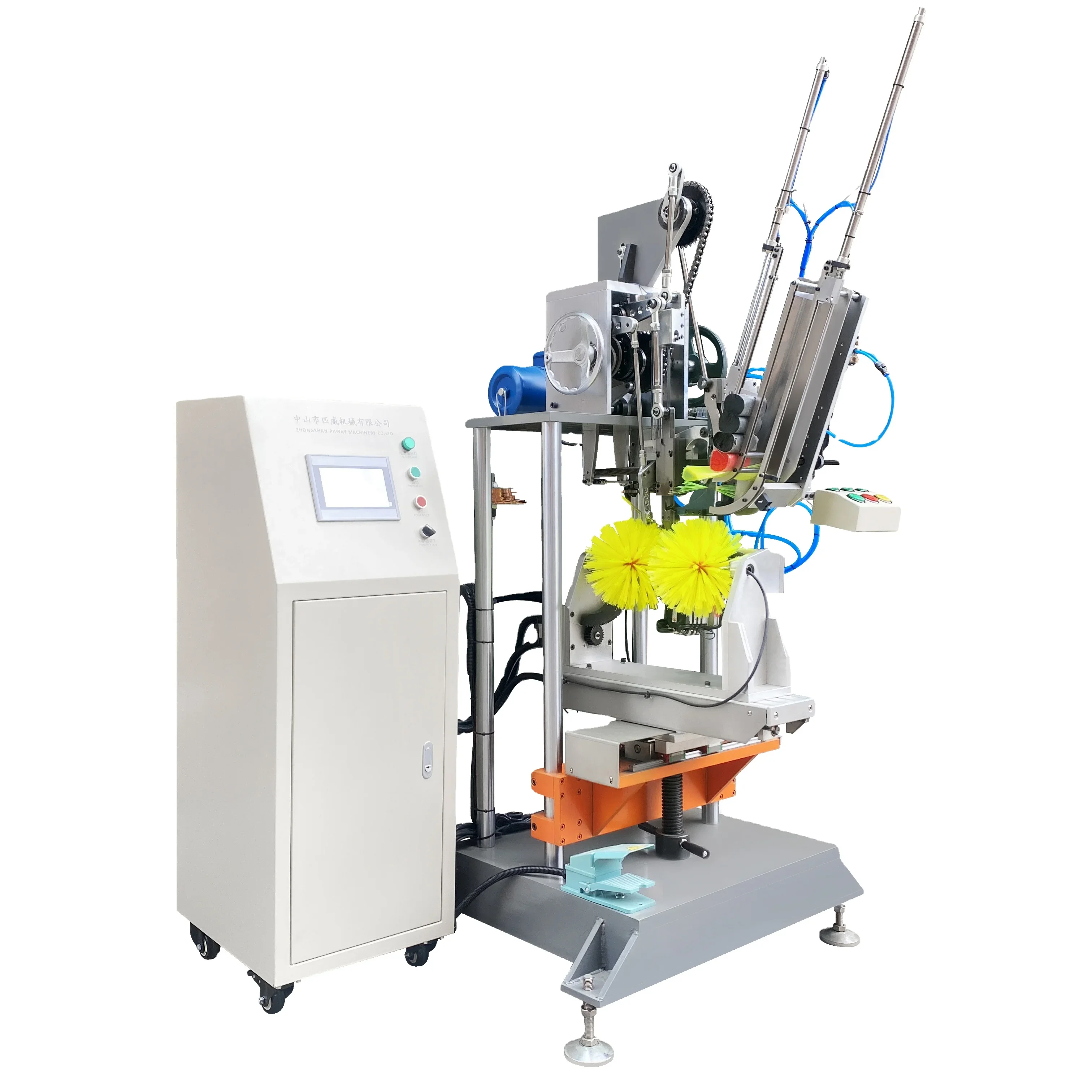 4-axis Ceiling Broom Tufting Machine For V Shape Fan Type Roof Cleaning Broom