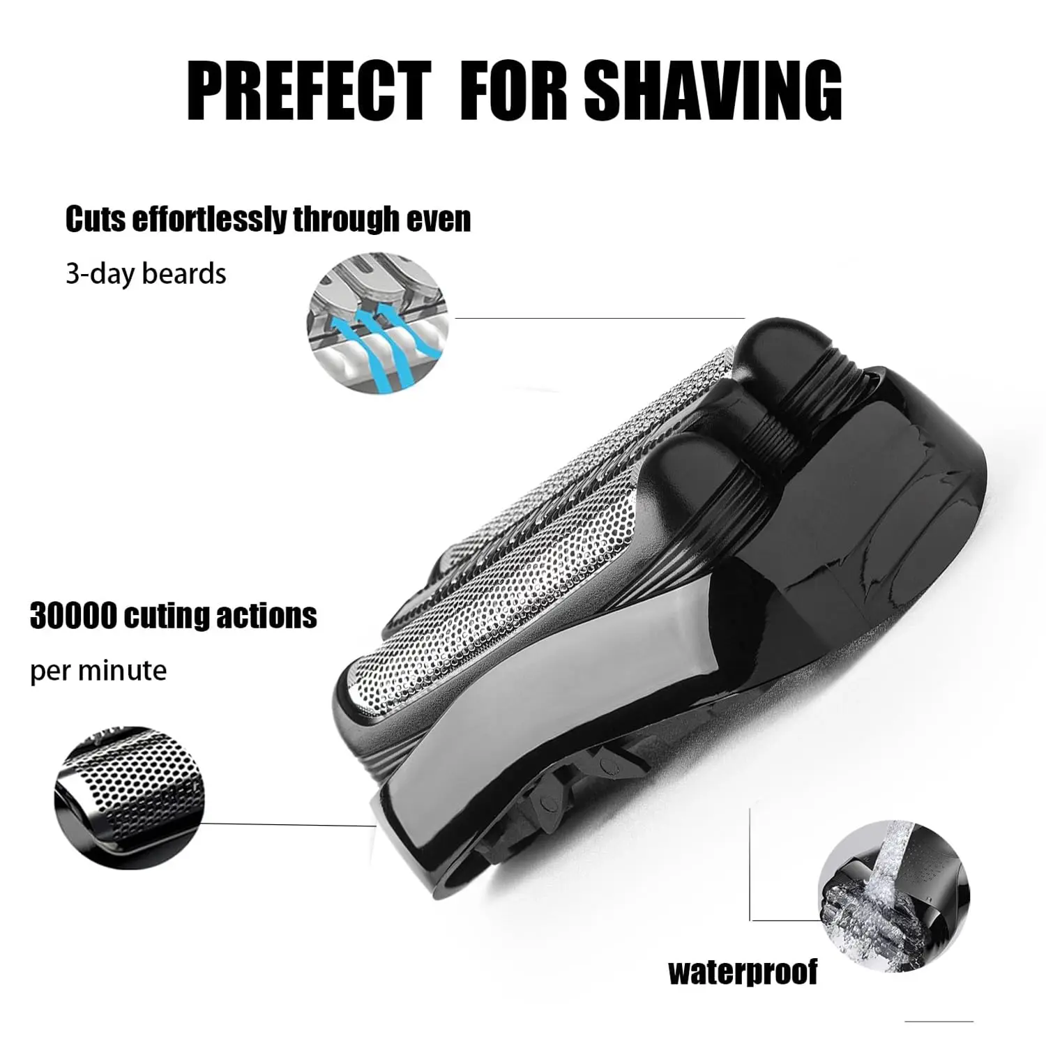 KVIFO 21B For Braun Series 3 32B 32S Electric Shaver Head Accessories Knife Membrane 301S 310S 320S 340S 360S 3040S 3010s 3050