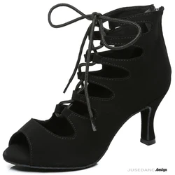 Ballroom Dance Shoes Women Latin Dancing Shoes Salsa Boots Bachata Shoes For Ladies Black Red Hot sale