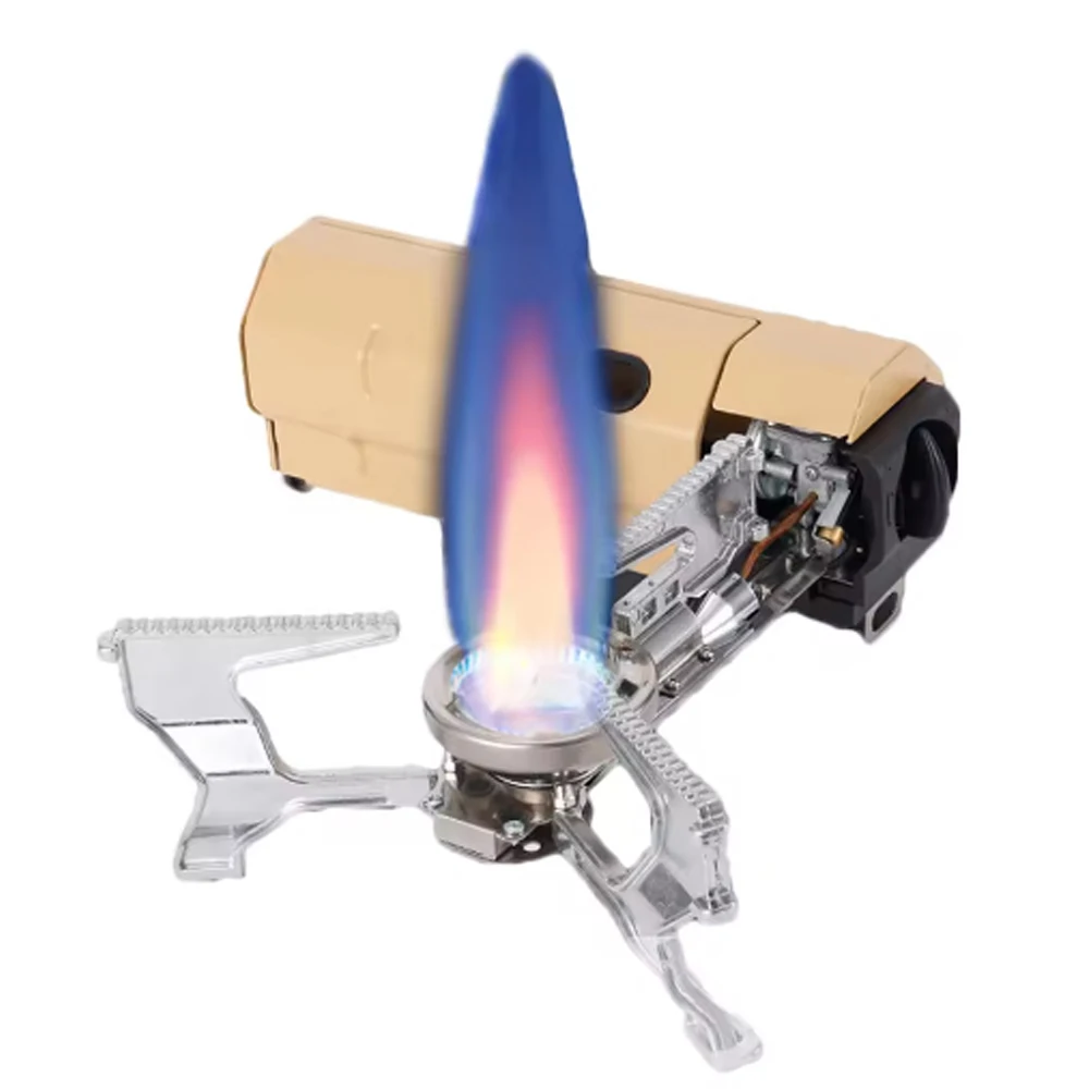Estufa de Gas Portátil Plegable de 2670W para Camping, Hornillo de Gas para Exteriores, para Senderismo, Viajes, Barbacoa, Cocina, Sistema de Calefacción