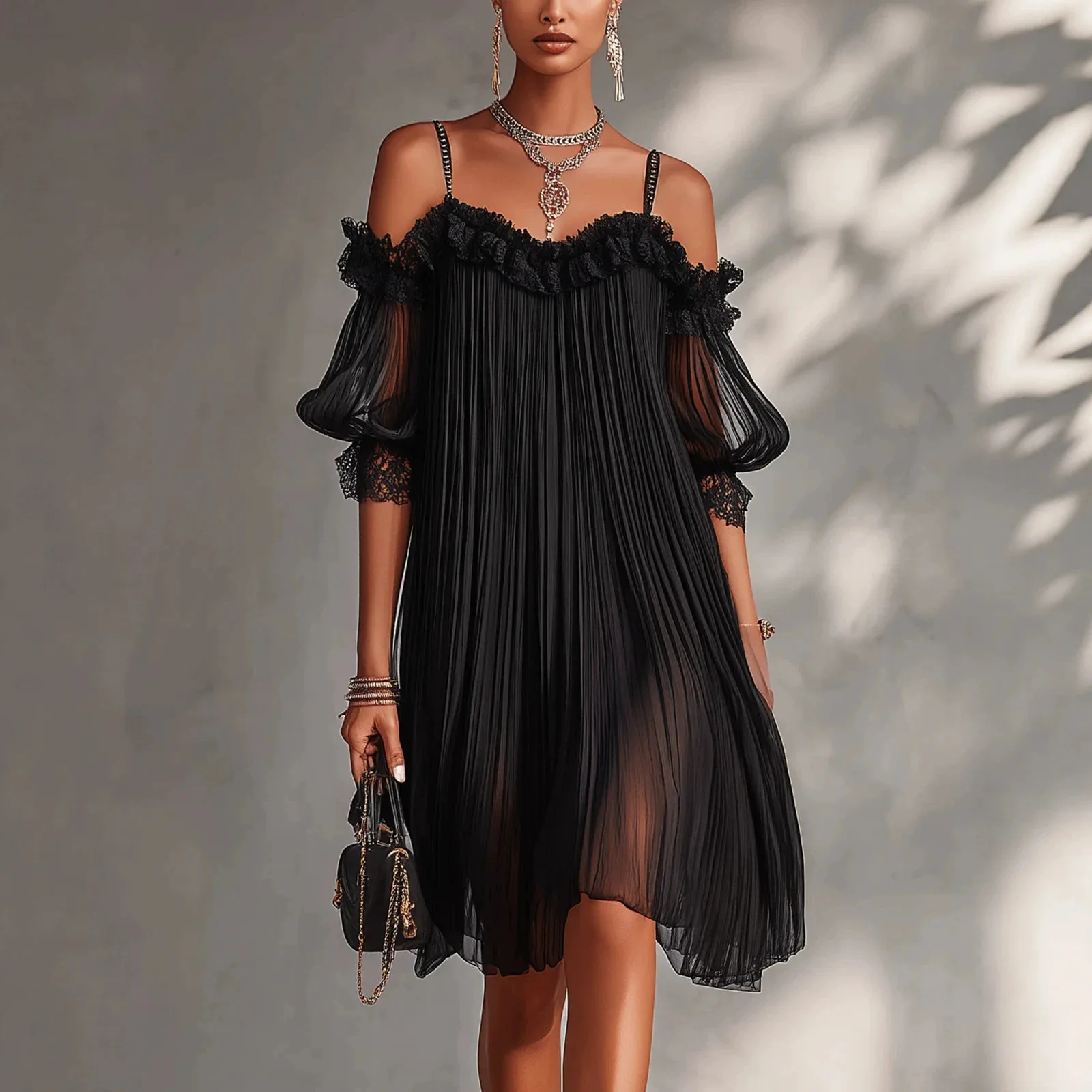 2026 Women's Clothing: Erotogenic Sheer Lace Patchwork Camisole Clothes With A Solid Color And Open Back Robe Clothes Luxury
