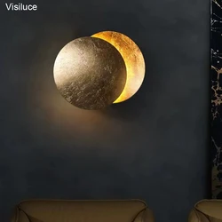 Simplicity Modern Eclipse Moon LED Wall Lamp Bedroom Bedside Corridor Staircase Wall Light Fixture Wall Sconce
