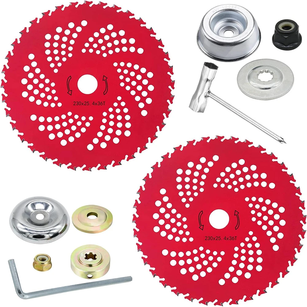 36T Carbide Tip Brush Cutter Blades Weed Eater Blades for Trimmer Weed Eater Compatible with Husqvarna Stihl Fsx and More Weeder