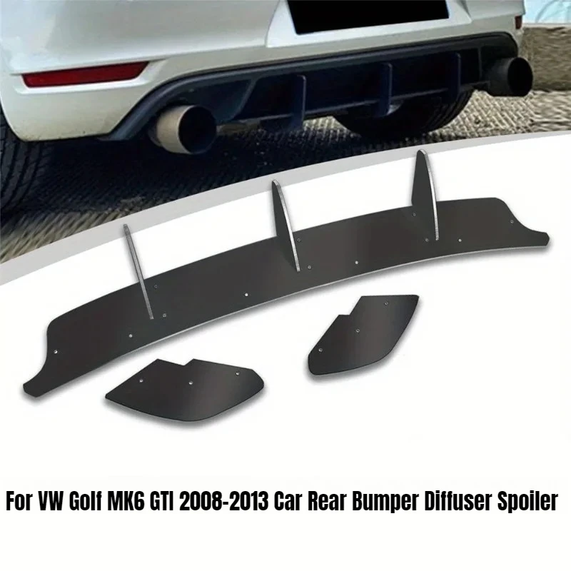 

For VW Golf 6 VI MK6 GTI 2008-2013 Rear Bumper Lip Diffuser ABS Spoiler Car Accessory Trim Body Kits Tuning Automobile Parts