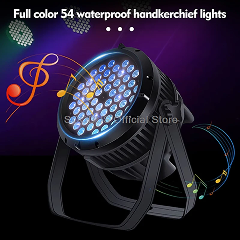 

54*3W LED Beads DJ Light Full-Color Disco Shaking Head Lights with DMX Control Waterproof Strobe Beam Light for Party Stage Show