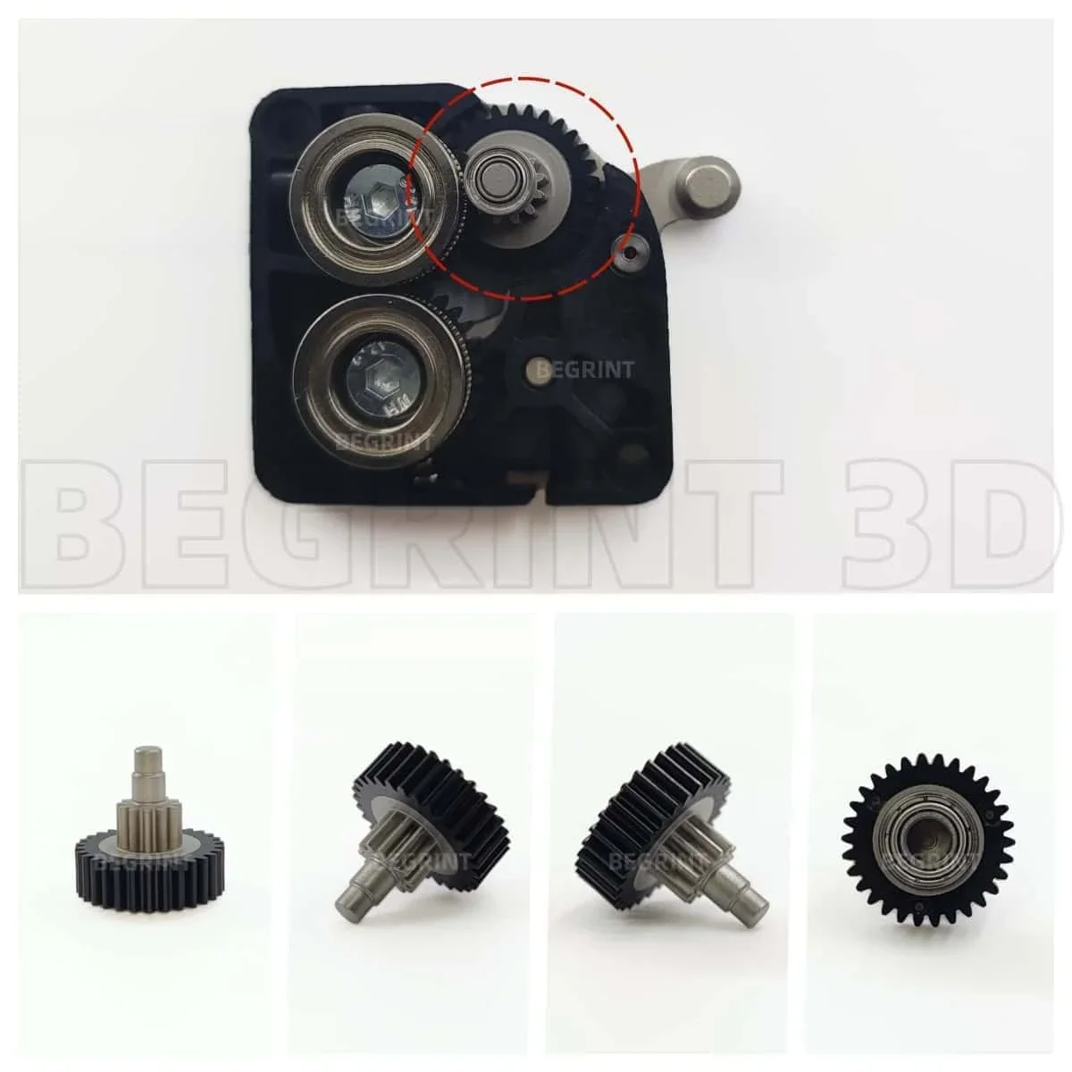 CR K1C Extruder K1 Gear Ganzmetall-Filament-Antriebsrad für Creality K1 Max Extruder, vernickelte DLC-Beschichtung, Verschleiß mit hoher Härte – Detail 2
