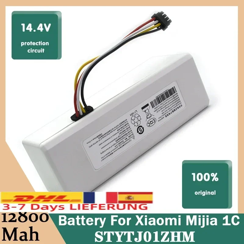 for Xiaomi Robot Battery 1C P1904-4S1P-MM Mijia Mi Vacuum Cleaner Sweeping Mopping Robot Replacement Battery 6800mAh 12800mAh