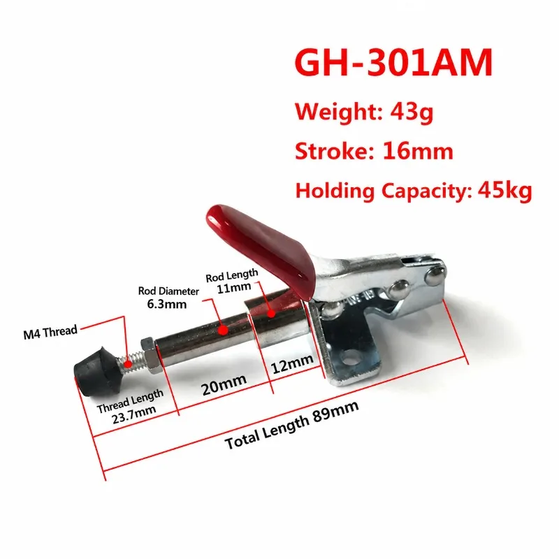 GH‑301‑AM‑WDC MC03‑1 Heavy‑load Push‑pull Toggle‑clamp Quick‑action Elbow‑type Fixture Sturdy  Carpentry  Holding‑grip