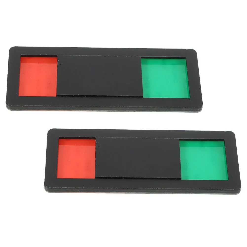 

2 Pcs House Number Occupied Sign Toilet Restroom Label Door Hanger Black Bathroom Office