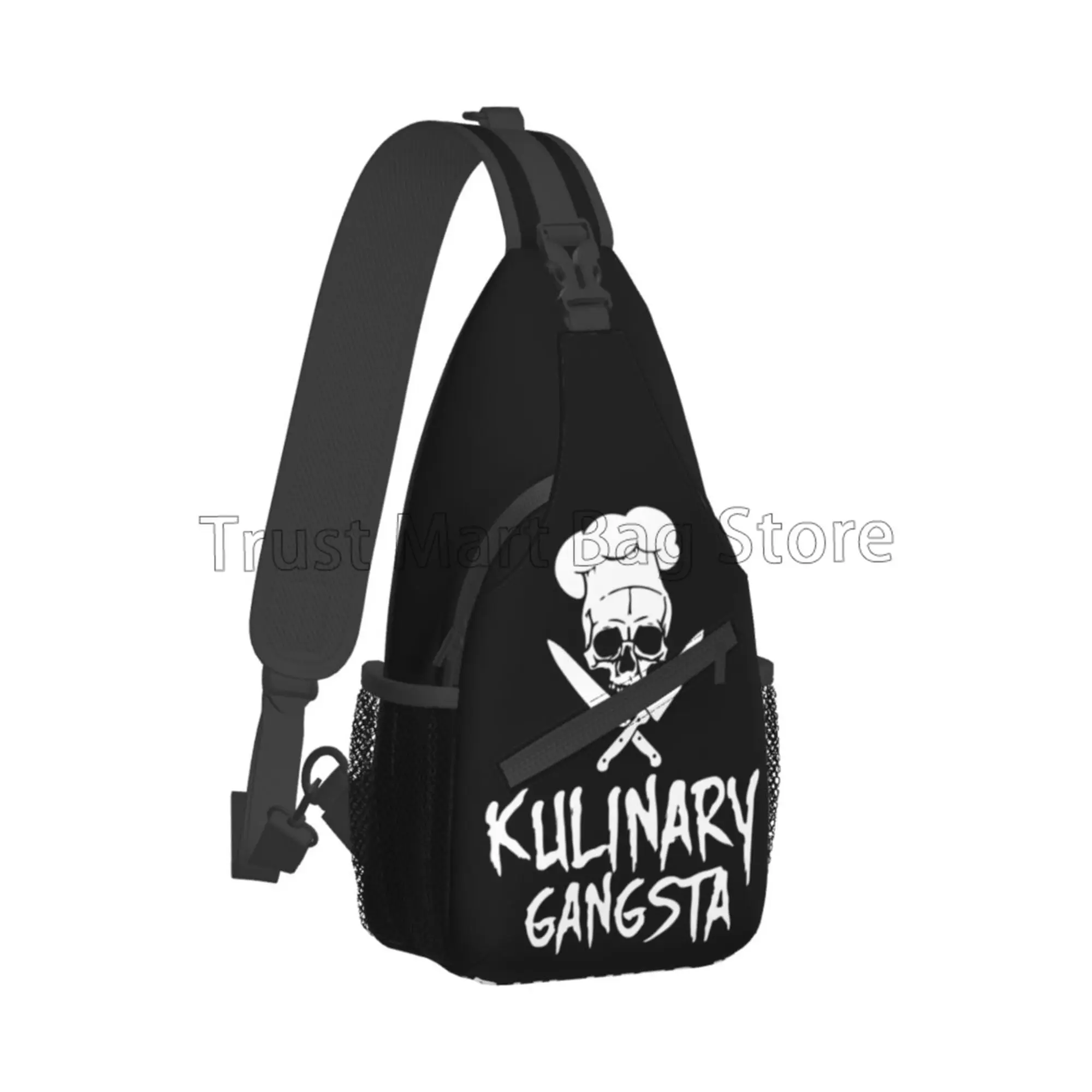 Mochila cruzada con estampado de calavera para hombre y mujer, bolso de hombro Unisex para el pecho, informal, para viajes, trabajo, deportes y senderismo