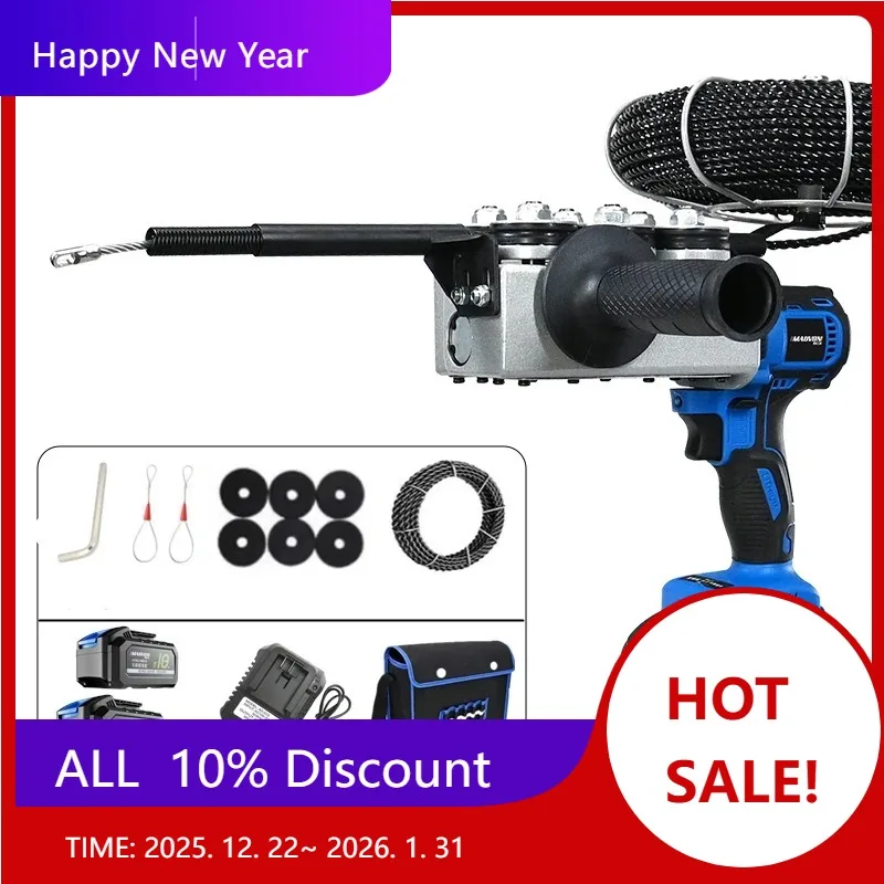 【 Hot】Automatic Threading Machine Electrical Wire Threading Machine Electric Wire Puller AC110V-240V DC21V