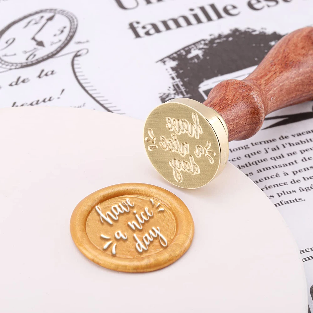 Round/Oval Seal Wax Stamps Head Birthday Christmas Best Wishes Wax Stampers DIY Scrapbook Envelope Invitation Cards Decoration
