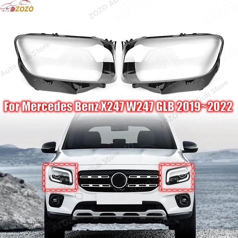

Для Mercedes Benz X247 W247 GLB CLB220d GLB250 4MATIC AMG Line Edition 2019 2020 2021 2022 автомобильная фара крышка автомобильные аксессуары