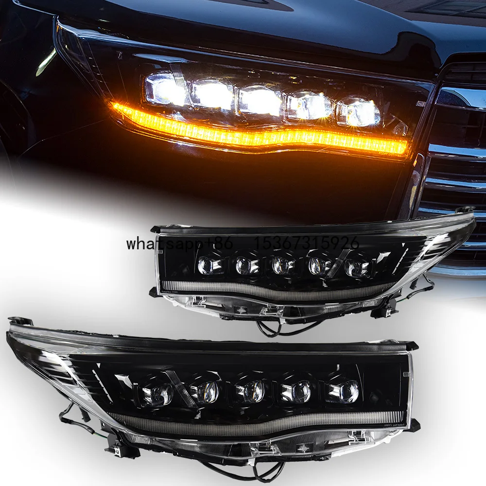 

Car Lights for Toyota Highlander Headlight Projector Lens 2015 Kluger Signal Head Lamp LED Headlights Drl Automotive Accessory