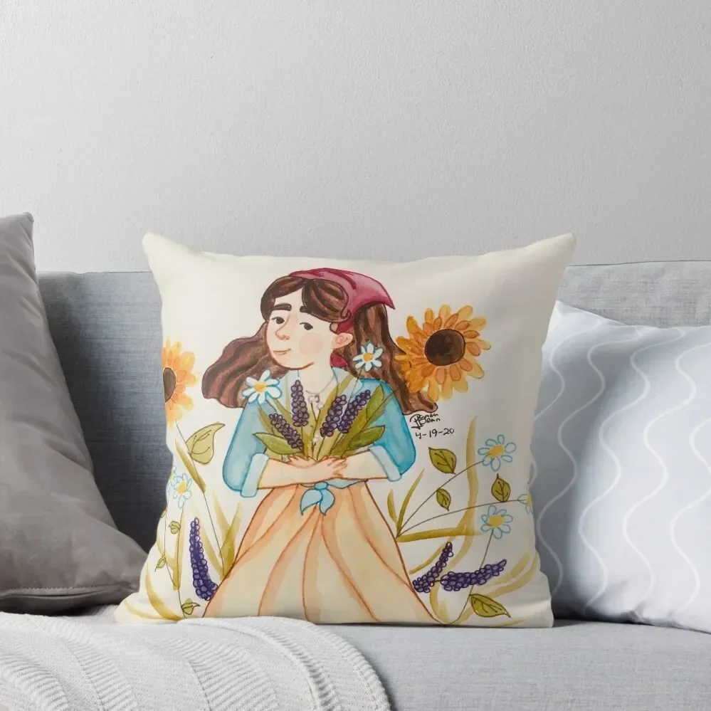 

Flower Friends Throw Pillow Decorative Pillow Covers For Sofa Anime pillow
