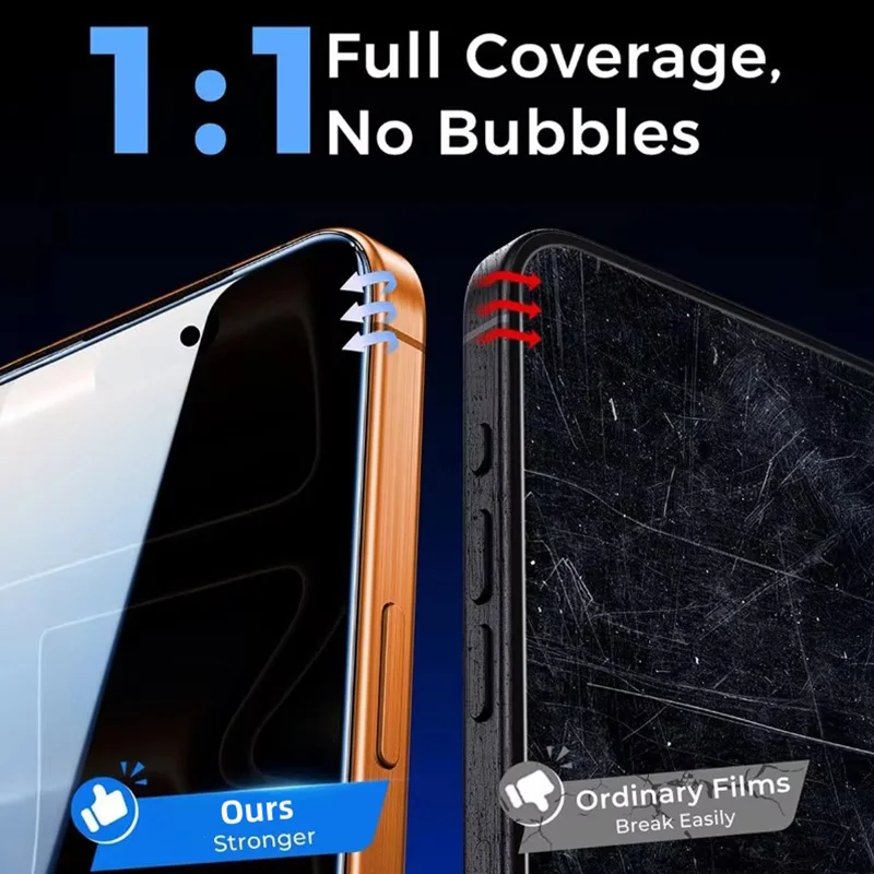 واقيات شاشة الخصوصية من الزجاج المقسى سهلة التركيب لهاتف iPhone 17 15 16 13 11 12 14 Pro Max Air 16e SE Mini 6 7 8 Plus XR XS X