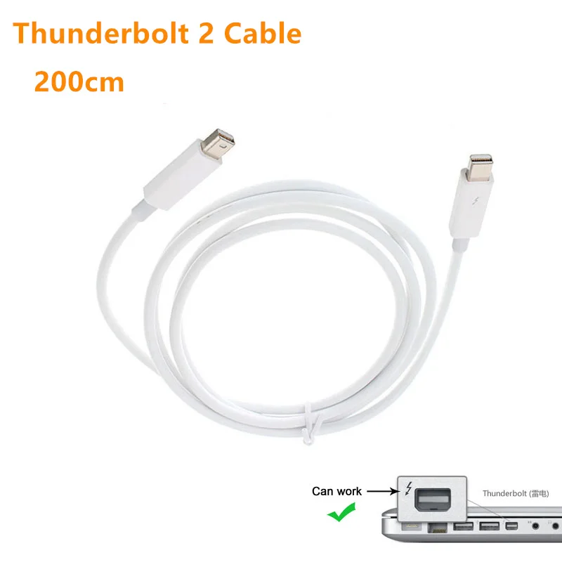

Original New Thunderbolt 2 Cable Data Cables Thunderbolt 2 Data Cable 2m mac for apple thunderbolt 2 cable Multimedia Monitor