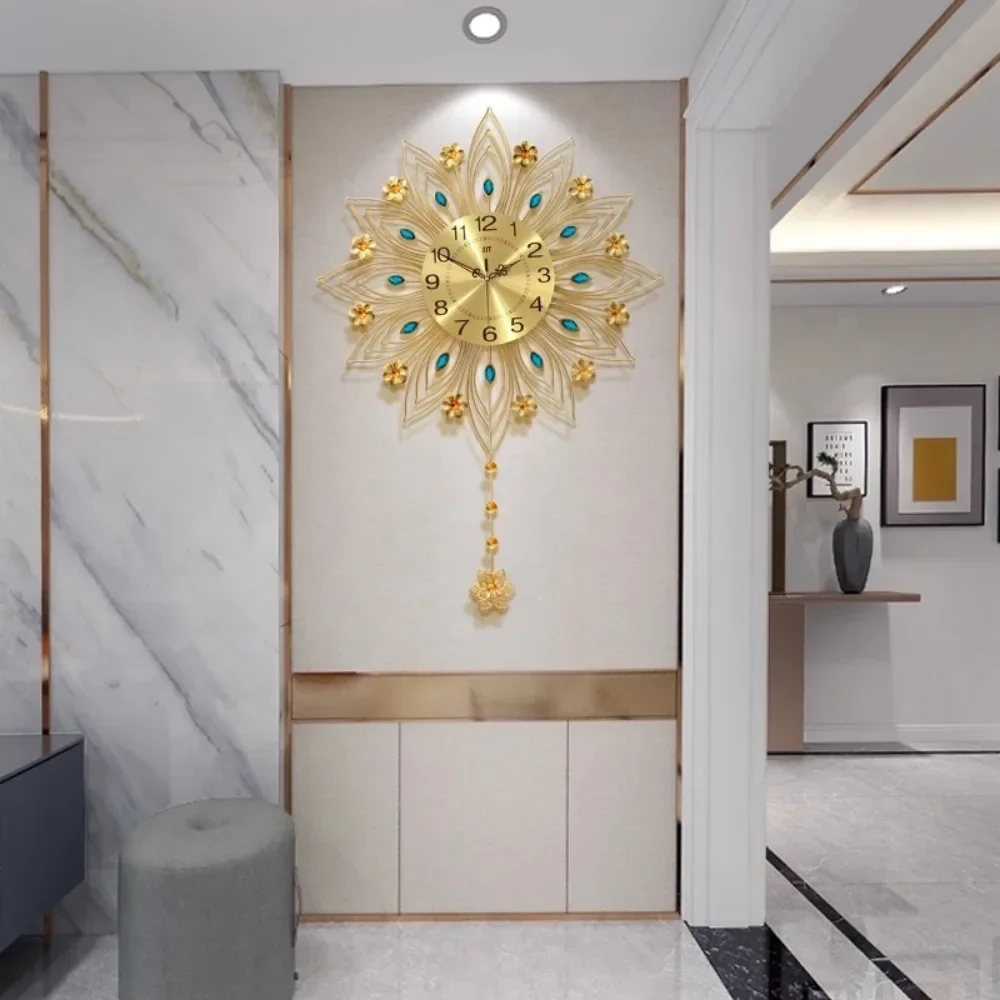 Vintage Gold Modern Luxury Wall Clock Unique Silent Design Classic Stylish Relogio Parede Perfect Home Furniture Decoration