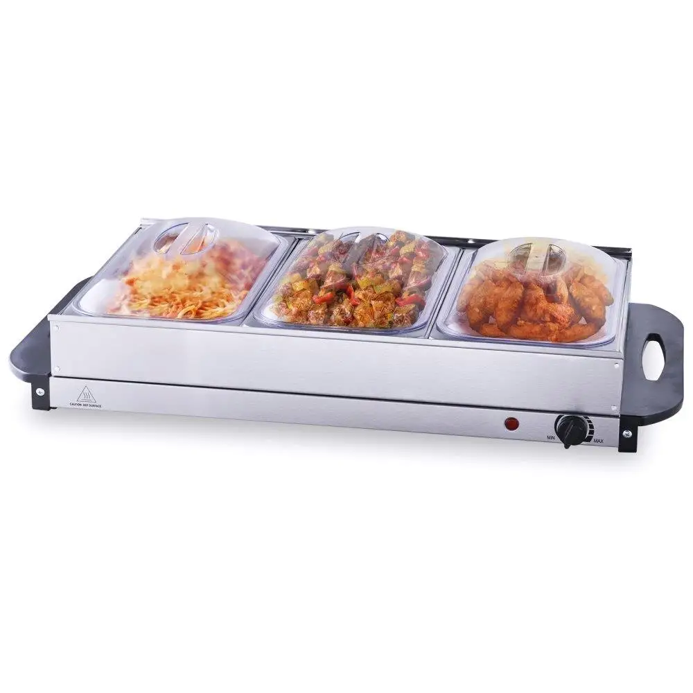 

Electric Warmer 25.6x15 Portable Stainless Steel Chafing Dish Temperature Control for catering Events ETL