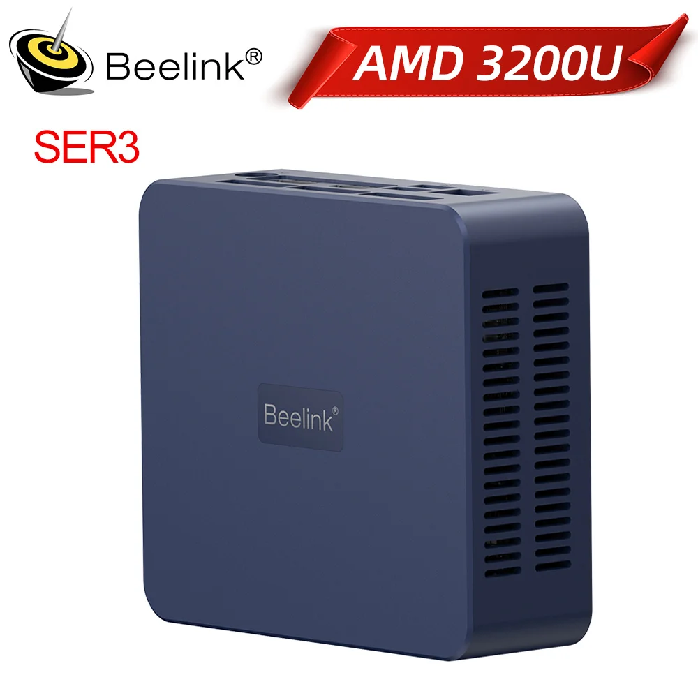 Belink SER3 Mini PC AMD Ryzen 3 3200U DDR4 16GB M.2 SSD 500GB WiFi5 BT5.0 RJ45 1000M 2.5inch SATA HDD Desktop Office Computer