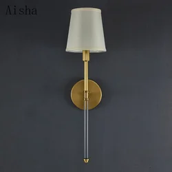 American Style Gold/black Wall Lamp Simple Living Room Background Wall Sconce for Home Bedroom Aisle Wall Decorative Lamps