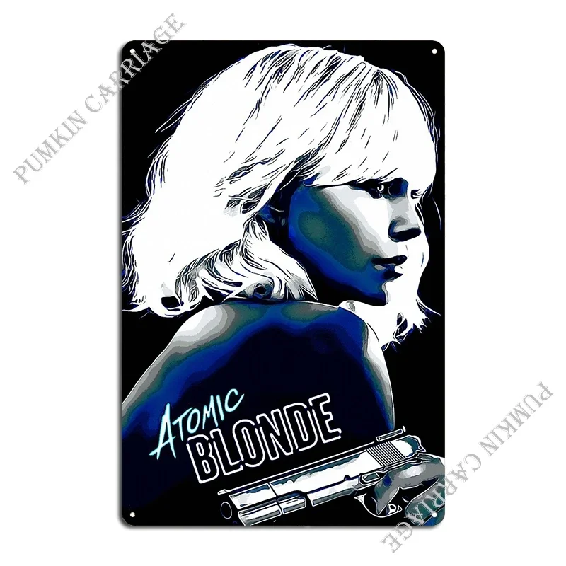 الذرية شقراء لوحة معدنية ملصق المرآب سينما نادي بار الحديد الطباعة تين تسجيل ملصق