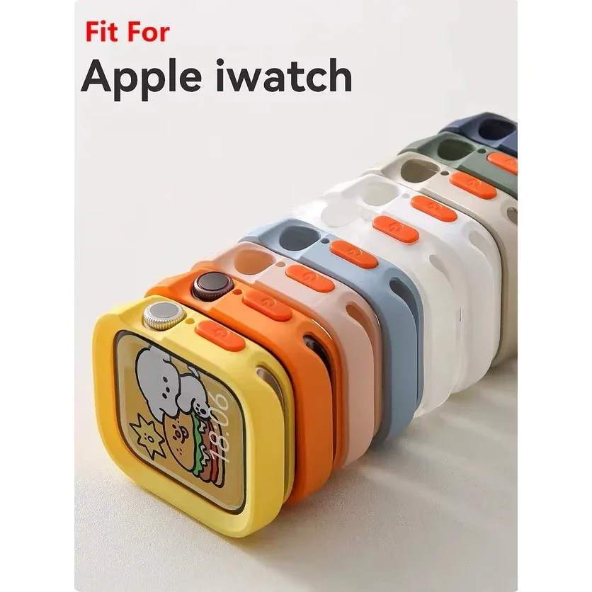 Candy Soft Silicone Case for Apple Watch Cover 10 8 9 7 6 5 4 Ultra 49mm 45mm 46mm Protection Iwatch Series 44mm 42mm 41mm Cover