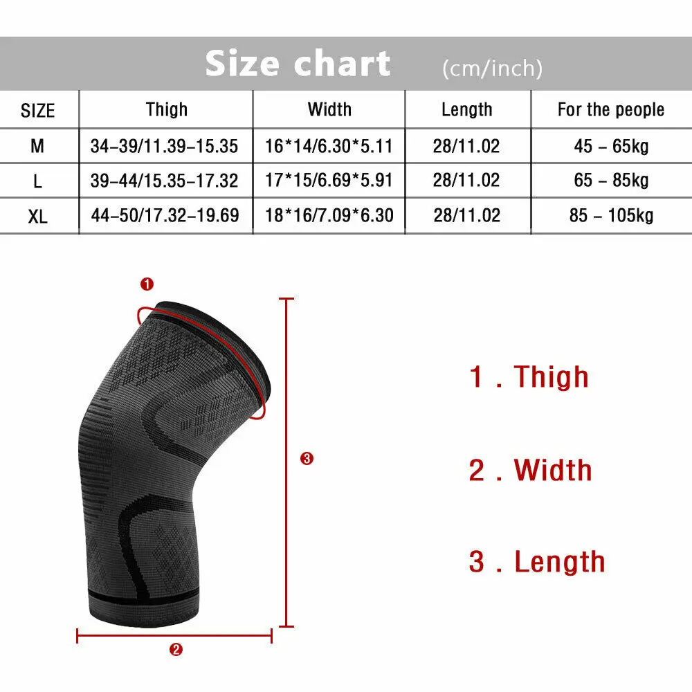 Buon Nylon poliestere compressione ginocchiera manica 5 colori elastico ginocchiera cinturino in esecuzione ciclismo