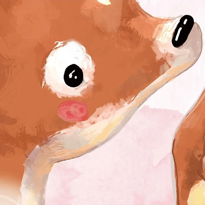 Custom Photo Pink Elk Rabbit Living Room Children Room Animal Decoration Painting Cartoon Pastoral Mural Wallpaper Home Décor