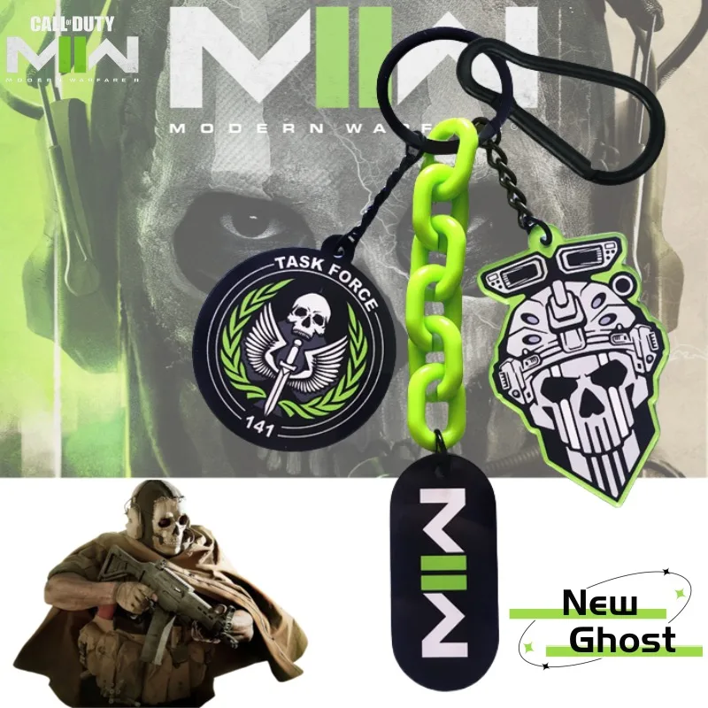 

Call of Duty Ghost Soap Task Force 141 two-dimensional game peripheral cartoon keychain book packaging decoration pendant gift
