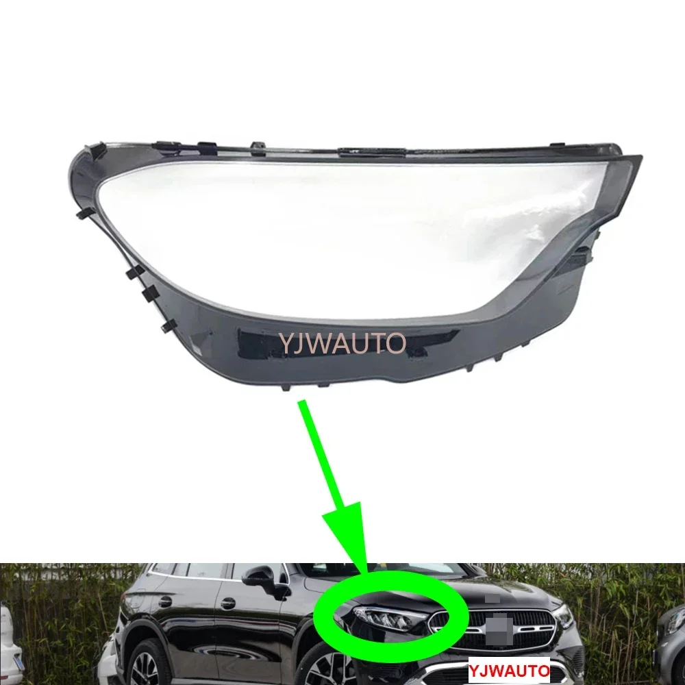 

For Mercedes-Benz W254 GLC200 260 300 2023 Headlamp Cover Car Headlight Lens Glass Replacement Front Lampshade Auto Shell