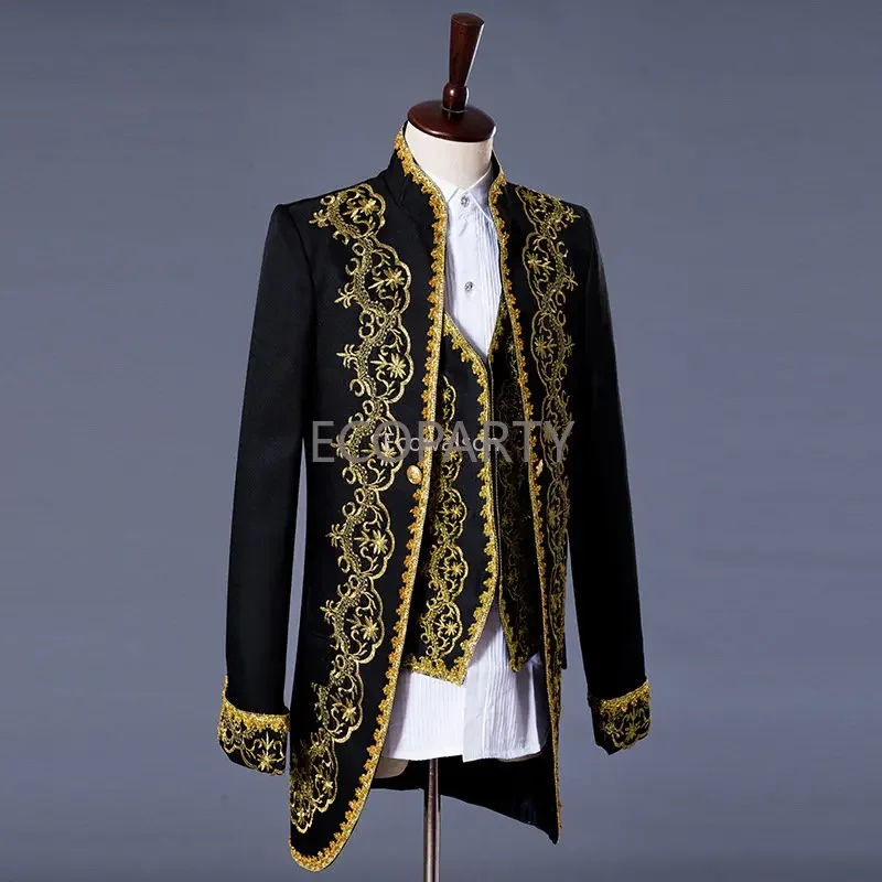 

Новый мужской костюм-тройка в ретро-стиле 2023 года для европейских и американских оперных сценических выступлений