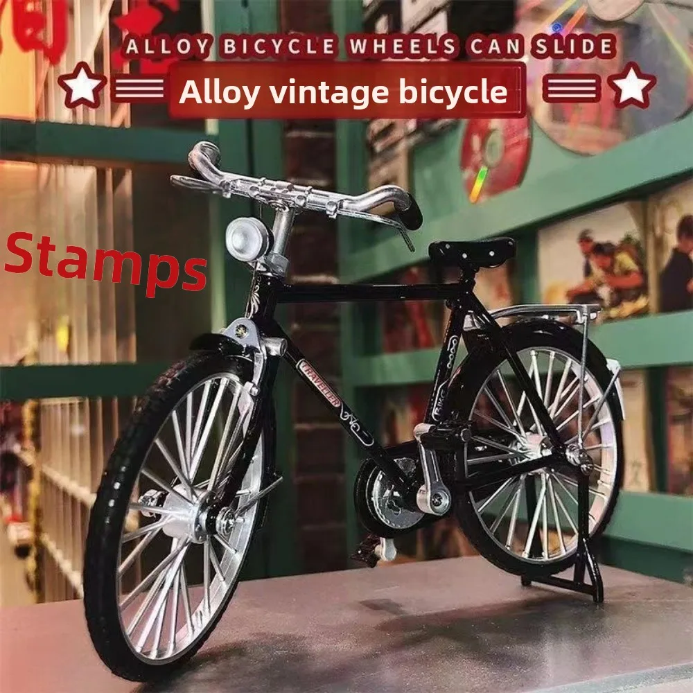 High Quality Mini DIY Assembly Kit 17.8*6.2*10.5cm 4 Colors Alloy Model Bicycle Retro Nostalgic Bicycle