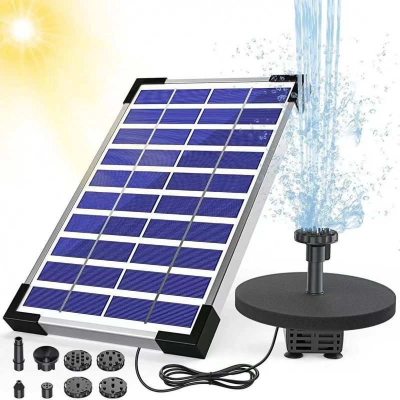 

Solar Panel Powered Water Feature Pump With Nozzles Solar Fountain Pond Pump Kit Solar Fountain For BirdBath Garden Small Pond