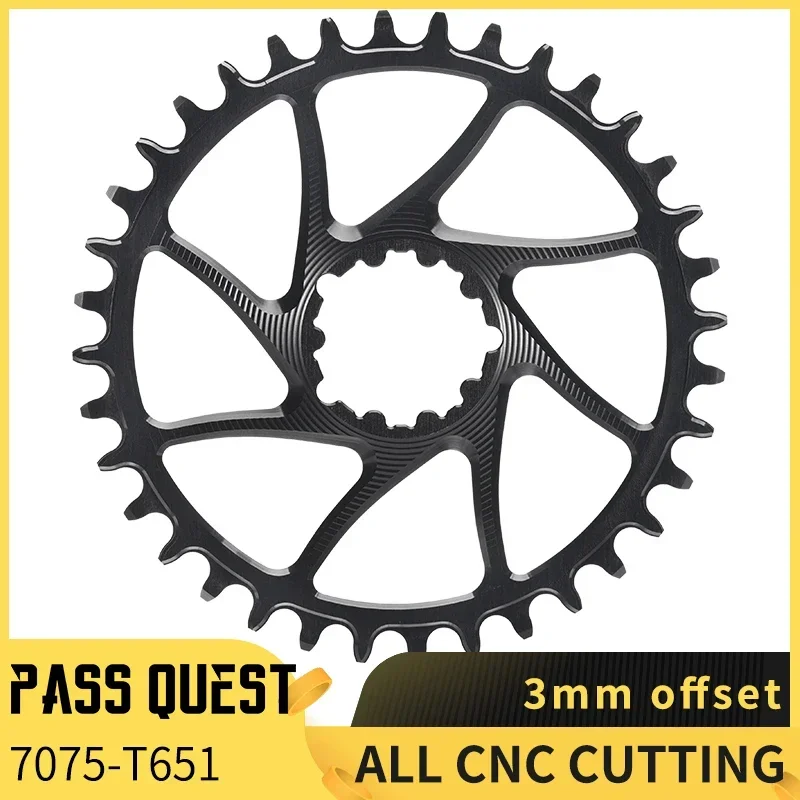 

PASS QUEST 3mm Offset For SRAM Gx xx1 Eagle GXP Crankset MTB Narrow Wide Chainring 28T 30T 32T 34T 36T 38T Chainwheel colorful