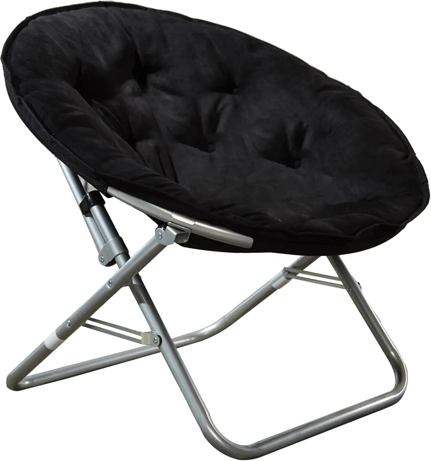 

Складное кресло-табурет из микрофибры, черное, 27D x 32W x 29.5H дюймов - уютное и компактное решение для дома