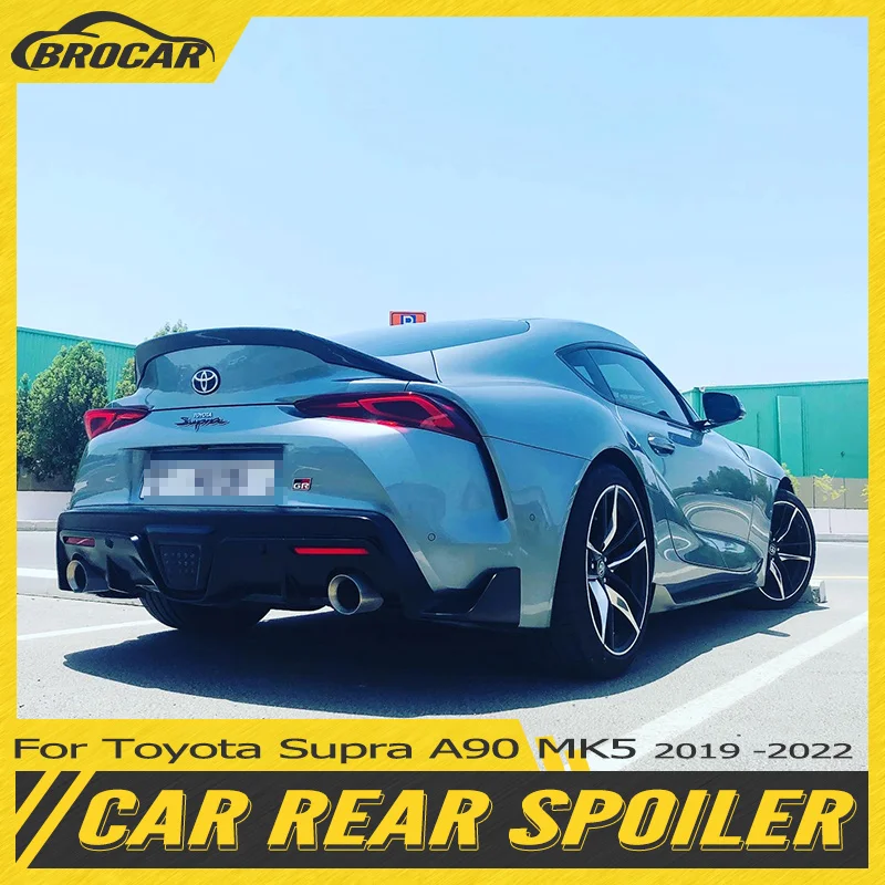 

For Toyota Supra A90 MK5 spoiler 2019 - 2022 FRP /Real carbon fiber rear spoiler trunk boot wing spoiler rear bumper wing lip