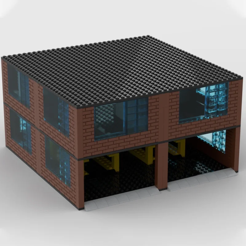 833 قطعة MOC طابقين المرآب مدينة نموذج اللبنات لعبة الهندسة المعمارية فكرة الإبداعية التعليم هدية الكريسماس عيد ميلاد الاطفال #2