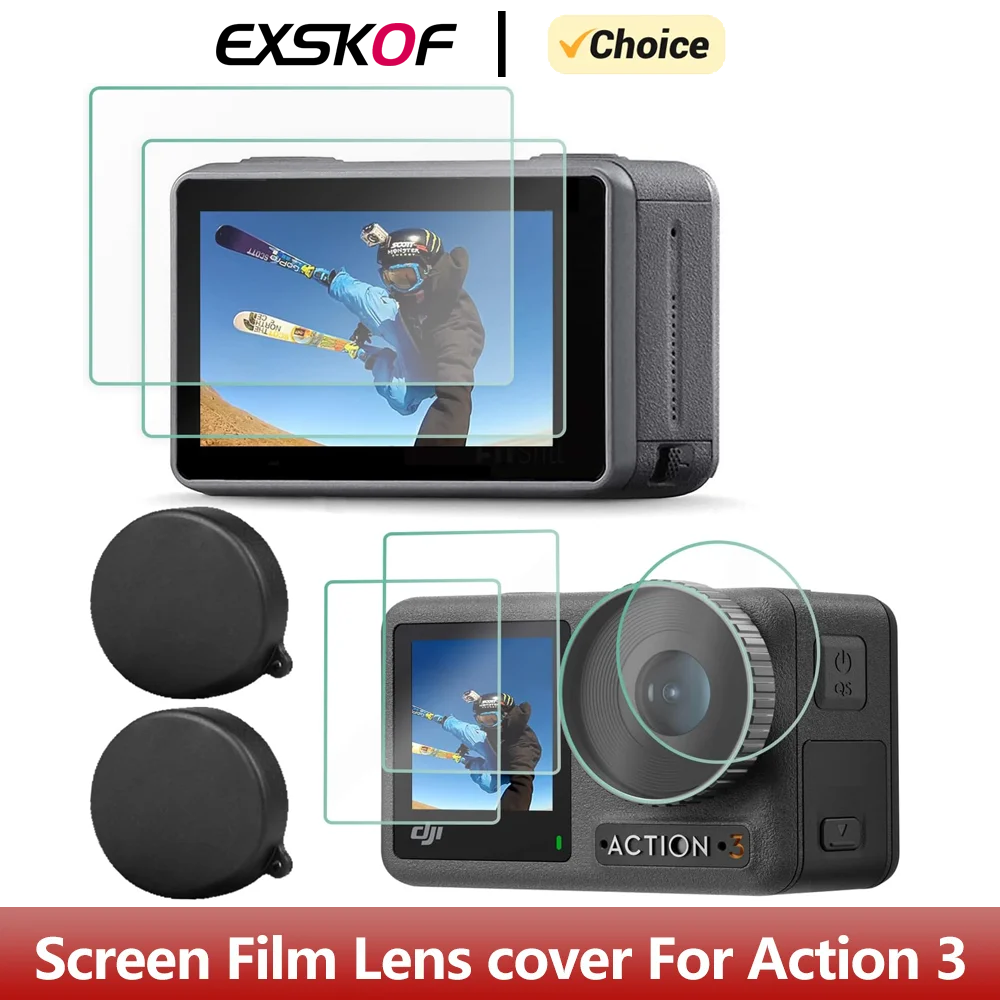 Tempered Glass Screen Protector Film Lens protection cover for DJI OSMO Action 3 Action Camera Accessories