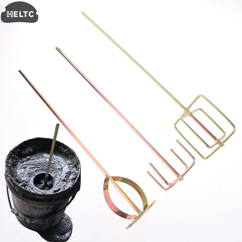 1Pc Mixer Rod Putty Powder Coating Paint Electric Mixer Rod Head  Mixing Rod Mixer Drill Paint Stirring Rod Mortar Mixing Paddle