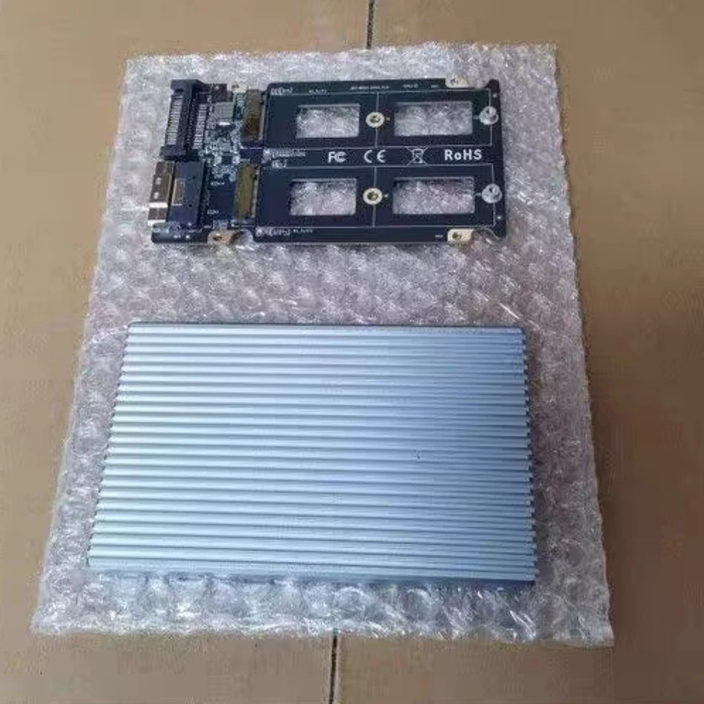 External Graphics V100 SlimSAS SFF-8654 4.0 MCIO 5.0 8i To 2*Dual M.2 Ssd NVMe Hard Disk Adapter Split X4X4 Server HDD Enclosure