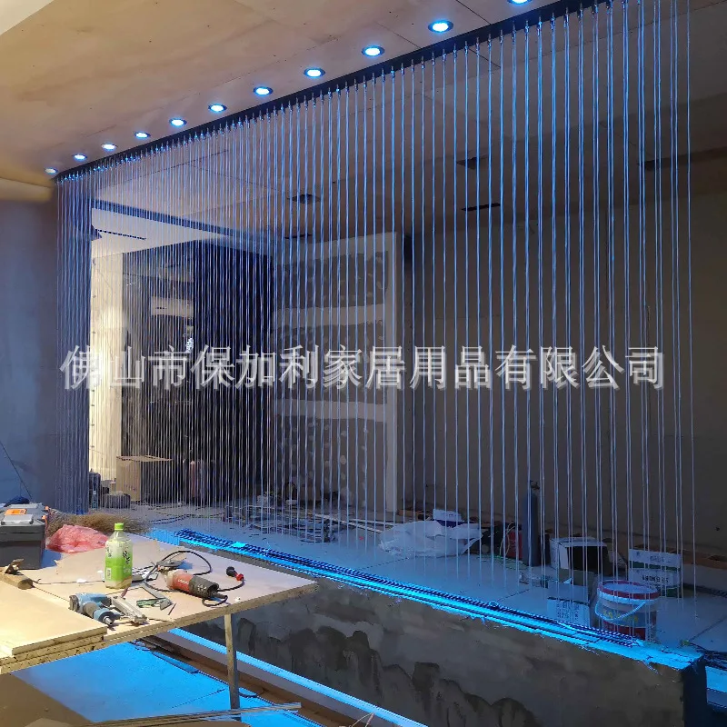 Customized. Curtain Wall Screen Hotel Hollow Production Bath Curtain Indoor Artificial Waterfall Wall Landscap